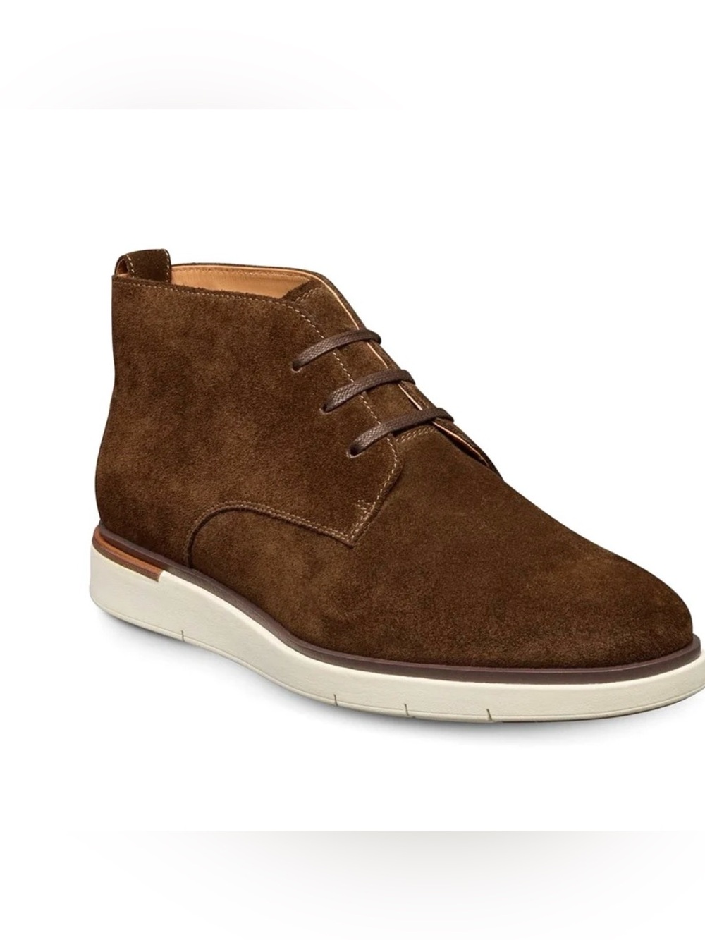 ALLEN EDMONDS CARSON Men's Brown Suede Chukka Boots Lace Up Leather size 8 D